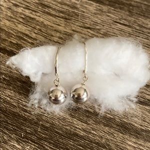 Silver ball earrings